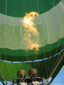 Ballonvaart vlam brander